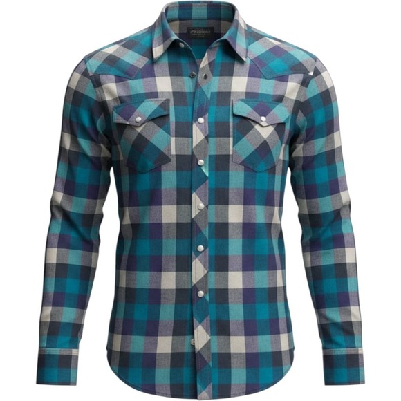 Roper Other - Roper Blue Plaid Pearl Snap Long Sleeve Button Down Western Shirt Mens 2XL EUC‎